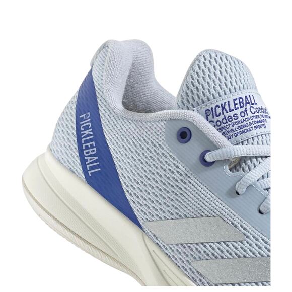 Adidas Courtflash Pickleball Halo Blue Silver court shoe sneaker Women’s 8 NIB - Picture 7 of 10